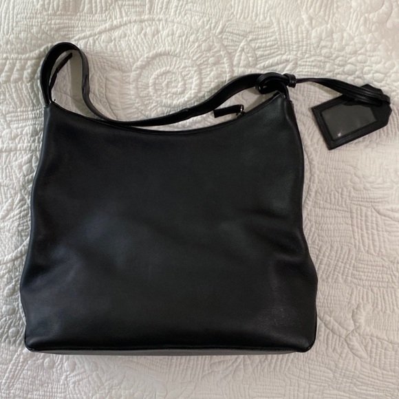 Giorgio Armani black leather purse/shoulder bag new without tags - Picture 3 of 9